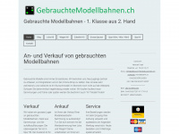 gebrauchtemodellbahnen.ch Webseite Vorschau
