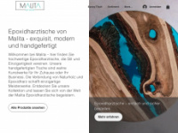 epoxidharztisch-malita.de Webseite Vorschau