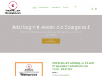 weinkeller-hohenbrunn.de Webseite Vorschau