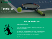 tennis100.de Webseite Vorschau