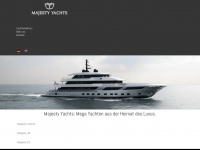 majesty-yachts.de Webseite Vorschau
