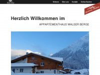 walser-berge.at Webseite Vorschau