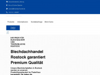 rostock-blechdachhandel.de Webseite Vorschau