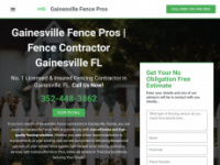 gainesvillefencepros.com Webseite Vorschau