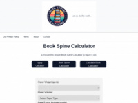 bookspinecalculator.com Webseite Vorschau