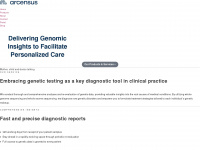 arcensus-diagnostics.com Webseite Vorschau