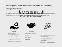 vogel-eventtechnik.ch Webseite Vorschau