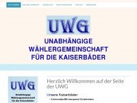 uwg-kaiserbaeder.de Webseite Vorschau