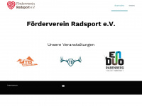 foerderverein-radsport.de Webseite Vorschau