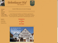 bebenhauserhof.de Webseite Vorschau
