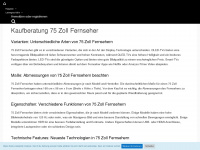 75-zoll-fernseher.de Webseite Vorschau