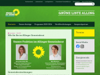 gruene-alling.de Webseite Vorschau