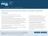 aquaforte-prime-teich.de Webseite Vorschau