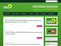 gruene-eislingen.de Webseite Vorschau