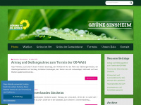 gruene-sinsheim.de Webseite Vorschau