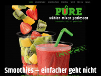 pure-smoothies.ch Webseite Vorschau