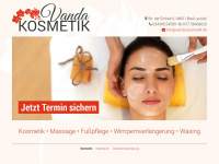 vanda-kosmetik.de Webseite Vorschau