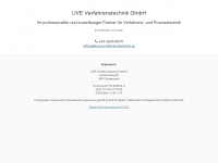 uveverfahrenstechnik.at Webseite Vorschau