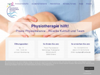 physiobalance-kuhfuss.de Webseite Vorschau