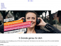 zfa-beruf.com Webseite Vorschau