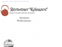 restaurant-kloensnack.com Webseite Vorschau