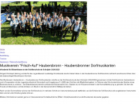 haubersbronner-dorfmusikanten.de Webseite Vorschau