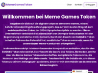 memegamestoken.app Webseite Vorschau