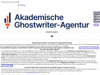 akademische-ghostwriter-agentur.de Webseite Vorschau