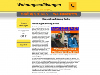 wohnungsaufloesungentsorgung.de Webseite Vorschau