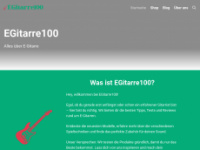 egitarre100.de Webseite Vorschau