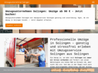 umzugsservice-solingen.de Webseite Vorschau