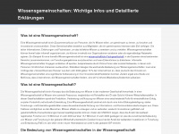 wissensgemeinschaften.org Webseite Vorschau