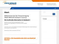 freiewaehler-sulzbach.de Webseite Vorschau