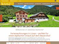 bacher-hof.com Webseite Vorschau