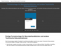 vorlage-technische-dokumentation.de Webseite Vorschau