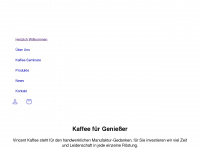 vincent-kaffee.de Webseite Vorschau