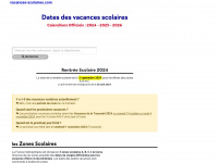 vacances-scolaires.com Webseite Vorschau