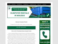 wausaudumpsterrental.com Webseite Vorschau