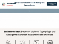 wohnpark-fredenbeck.de Webseite Vorschau