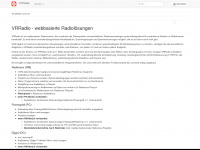 vrradio.net Webseite Vorschau