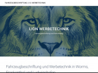 lion-werbetechnik-beschriftung.de Webseite Vorschau