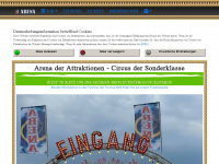 circus-arena.com Webseite Vorschau