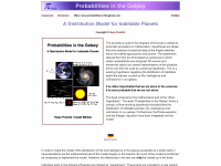 probabilities-in-the-galaxy.com Webseite Vorschau