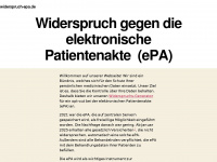 widerspruch-epa.de Webseite Vorschau