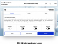 h2-wasserstoff-shop.com Webseite Vorschau