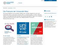 podcasts.univie.ac.at Webseite Vorschau