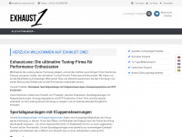 exhaust.one Webseite Vorschau