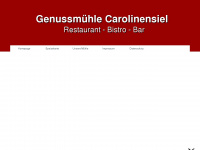 genussmuehle-carolinensiel.de Webseite Vorschau