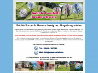 bubble-soccer-braunschweig.de Webseite Vorschau