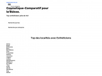 cosmetique-comparatif.ch Webseite Vorschau